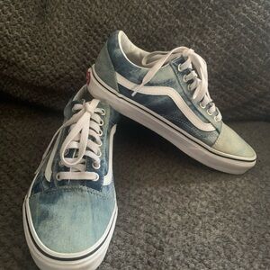 Vans Off the Wall Acid Washed Denim Low Top Skate Sneaker unisex